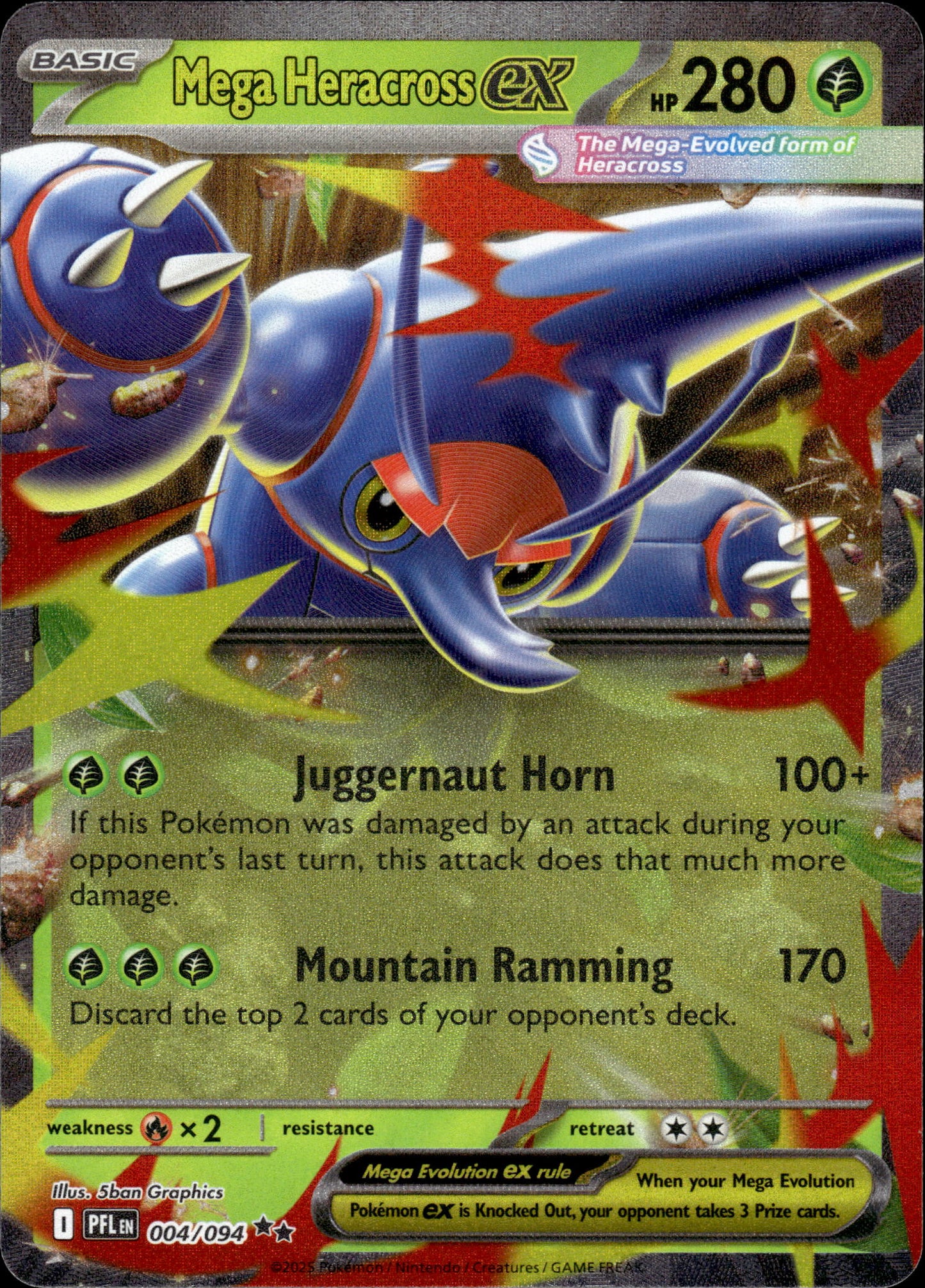 Mega Heracross ex - Phantasmal Flames 004/094 - Pokemon