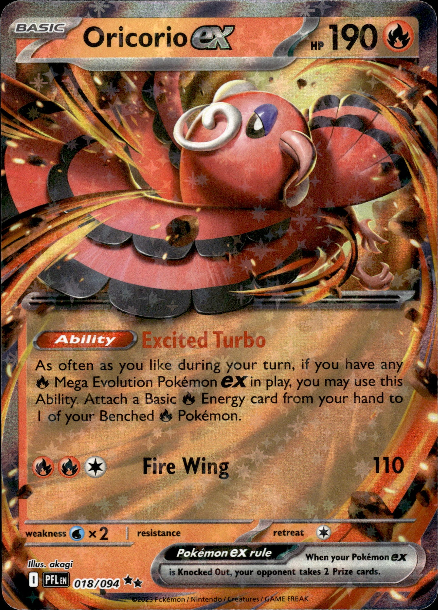 Oricorio ex - Phantasmal Flames 018/094 - Pokemon
