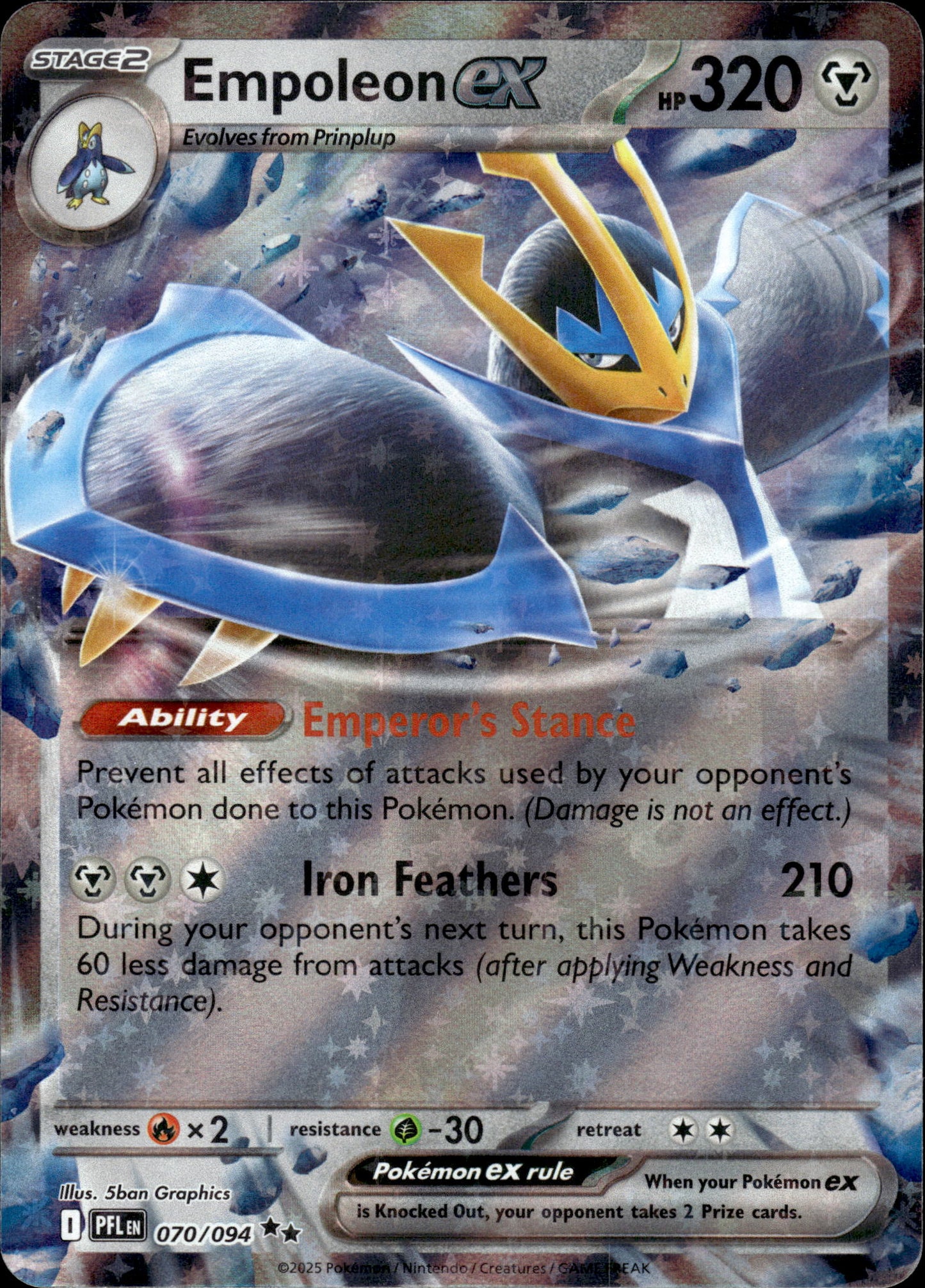 Empoleon ex - Phantasmal Flames 070/094 - Pokemon