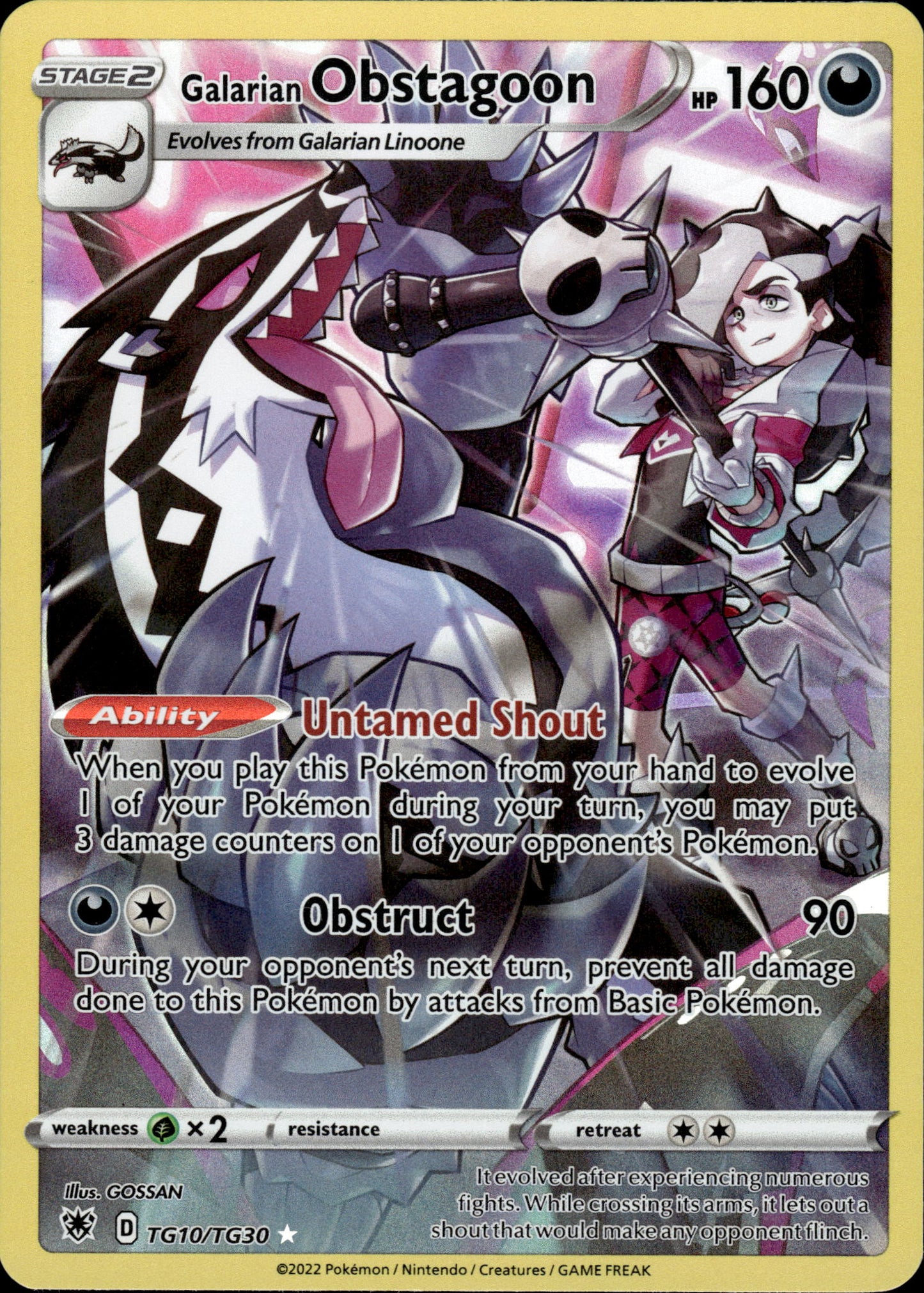 Galarian Obstagoon - Astral Radiance TG10/TG30 - Pokemon