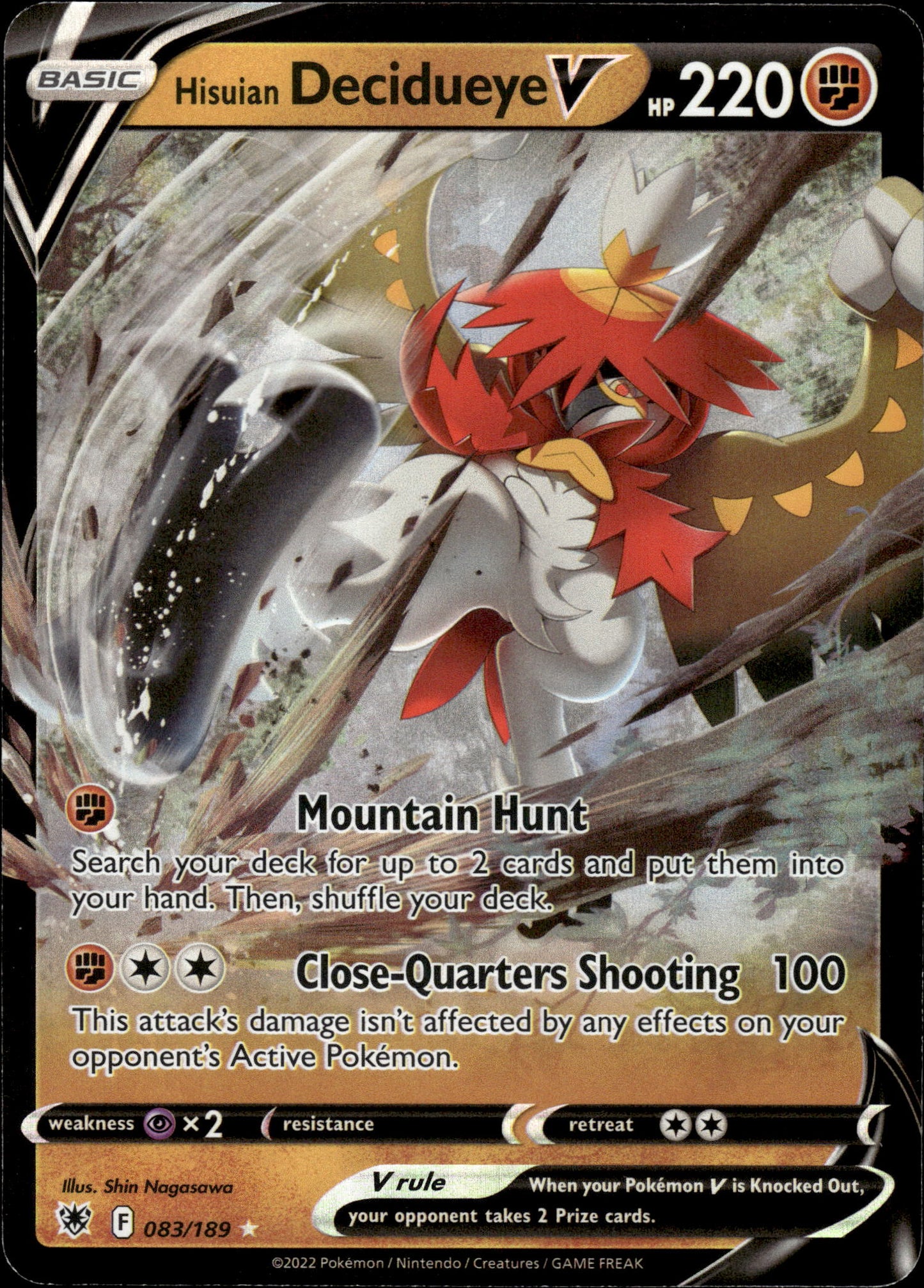 Hisuian Decidueye V - Astral Radiance 083/189 - Pokemon