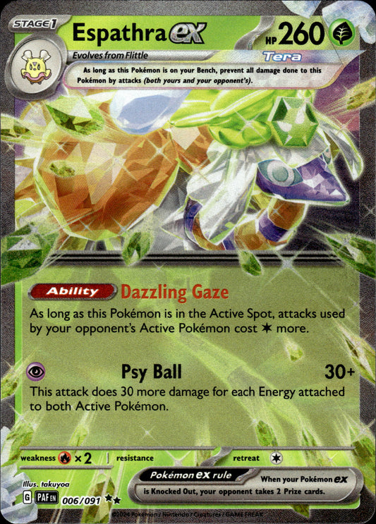 Espathra ex - Paldean Fates 006/091 - Pokemon