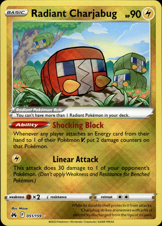 Radiant Charjabug - Crown Zenith 051/159 - Pokemon