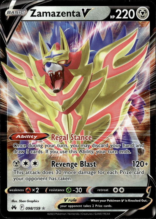 Zamazenta V - Crown Zenith 098/159 - Pokemon