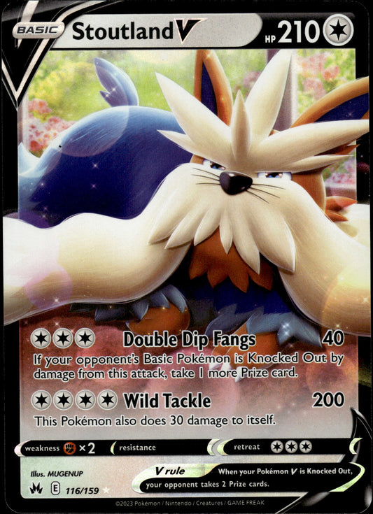 Stoutland V - Crown Zenith 116/159 - Pokemon