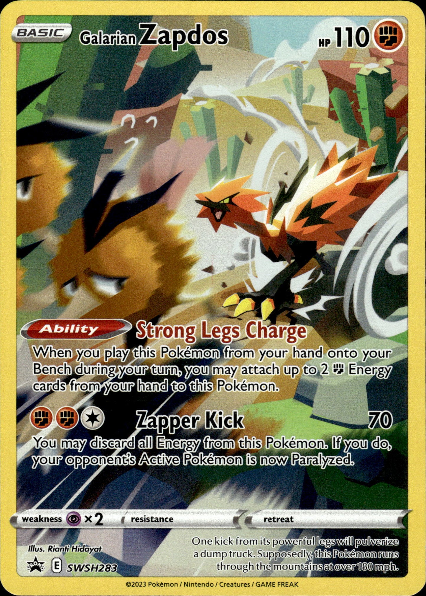 Galarian Zapdos - Black Star Promo SWSH283 - Pokemon