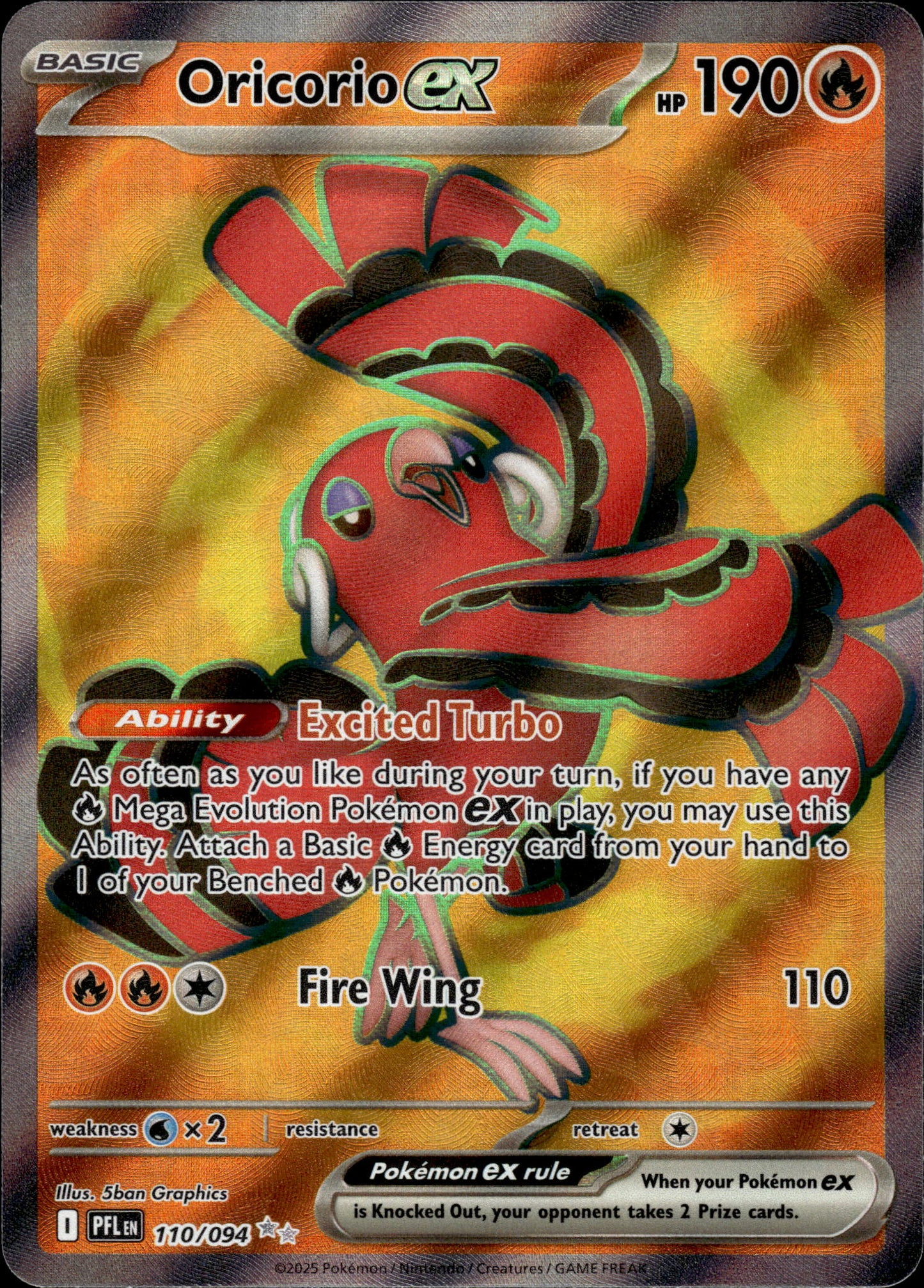 Oricorio ex - Phantasmal Flames 110/094 - Pokemon
