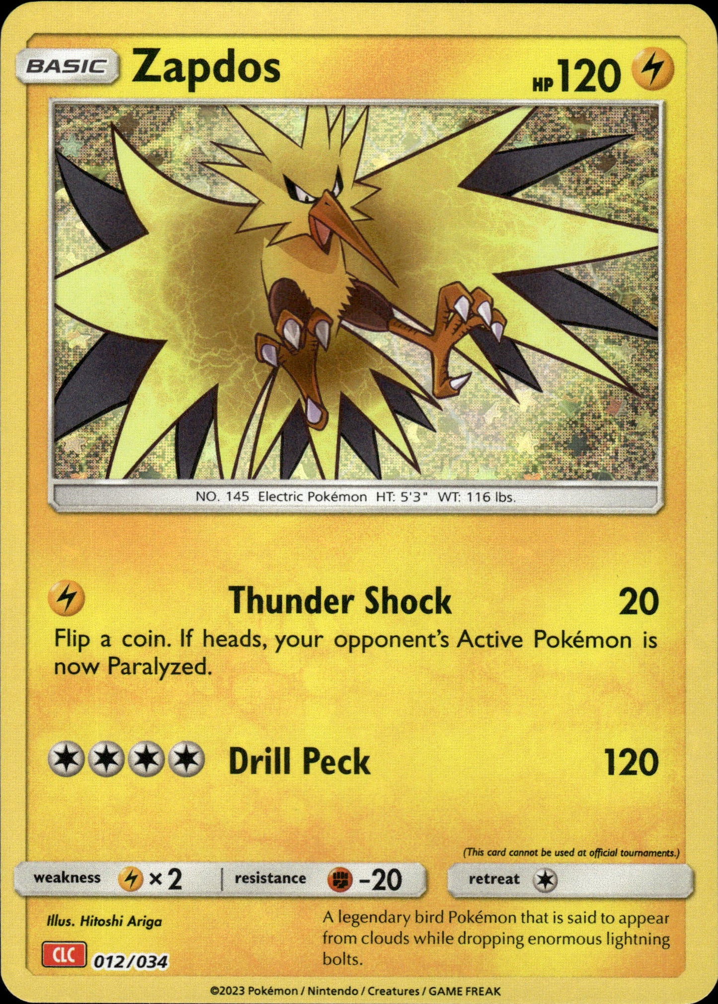 Zapdos - Classic Collection CLC 012/034 - Pokemon