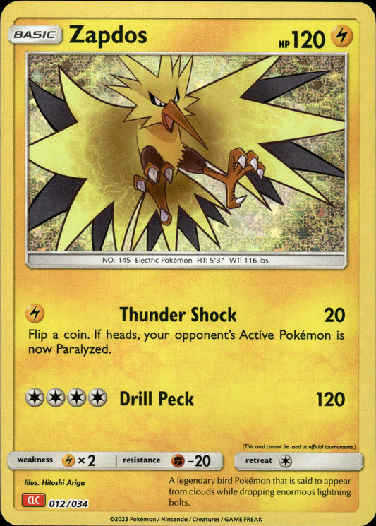 Zapdos - Classic Collection CLC 012/034 - Pokemon