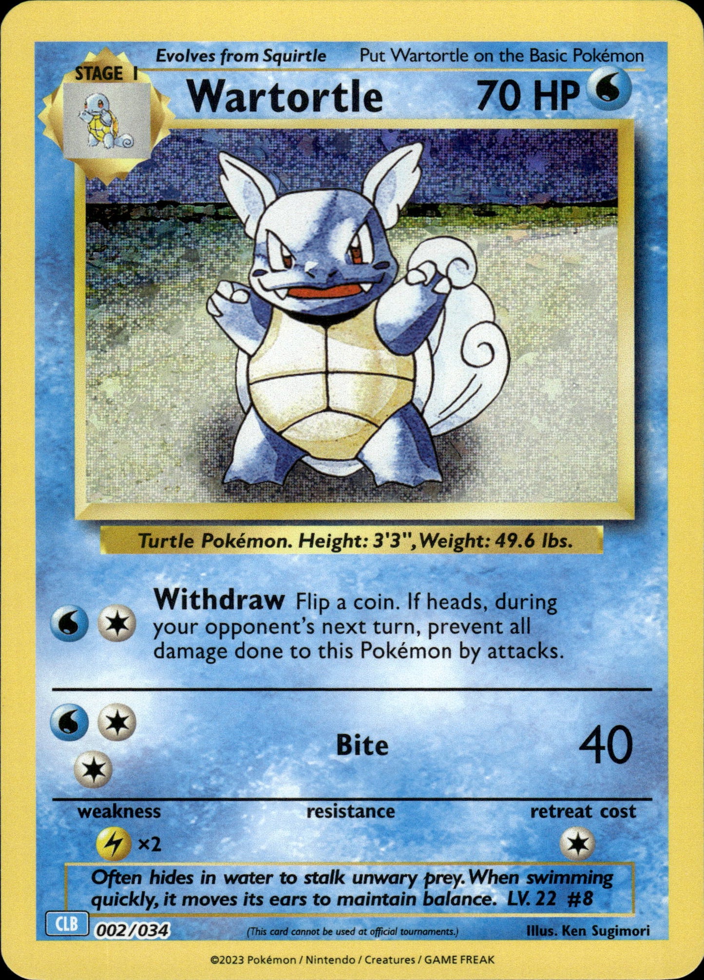Wartortle - Classic Collection CLB 002/034 - Pokemon