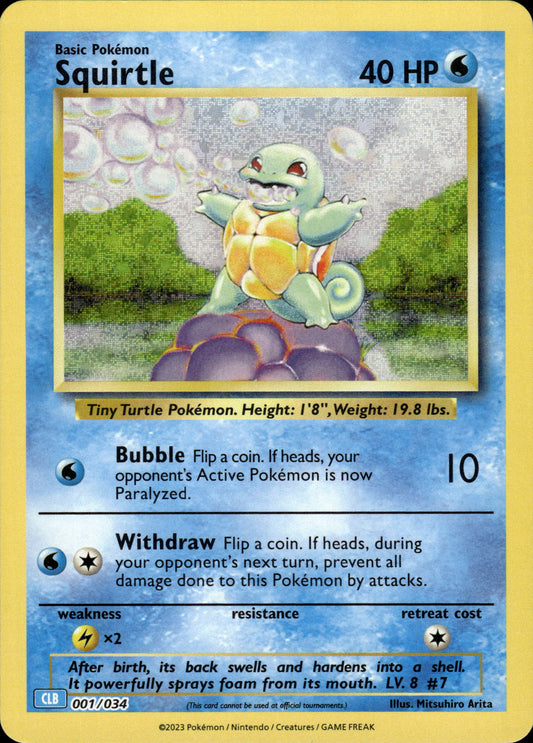Squirtle - Classic Collection CLB 001/034 - Pokemon