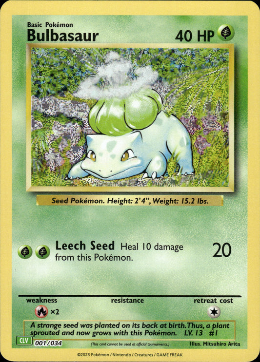Bulbasaur - Classic Collection CLV 001/034 - Pokemon