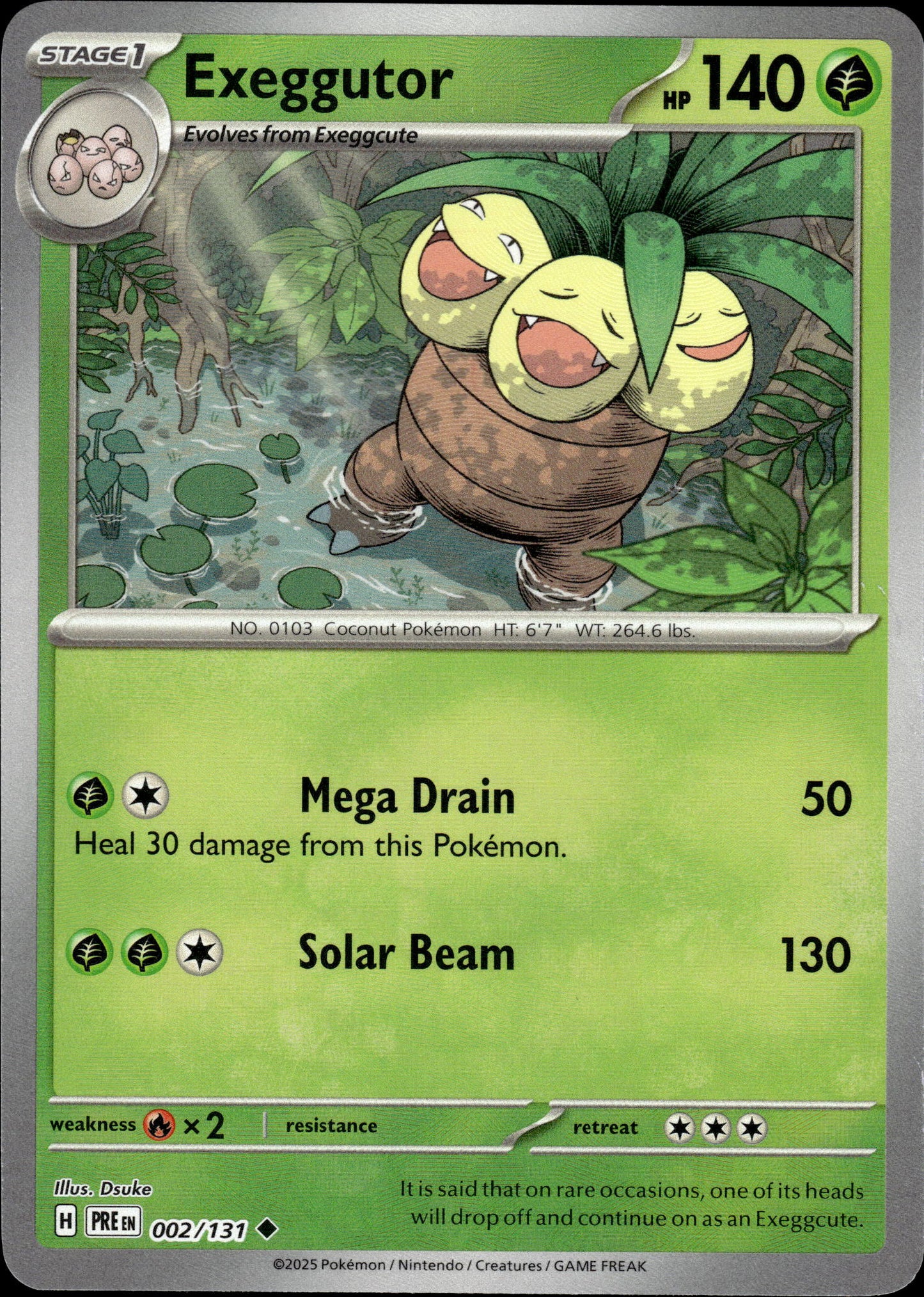Exeggutor - Pokeball - Prismatic Evolutions 002/131 - Pokemon
