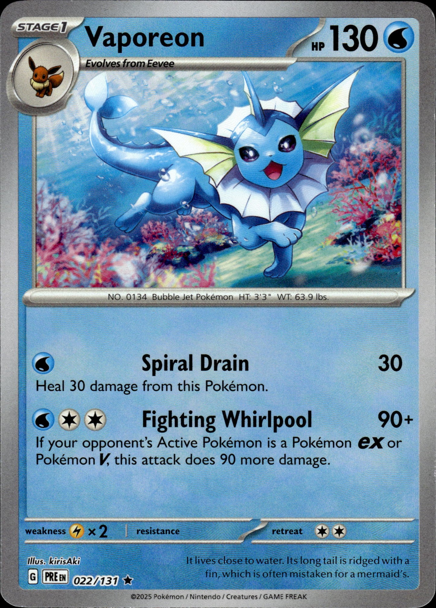 Vaporeon - Pokeball - Prismatic Evolutions 022/131 - Pokemon