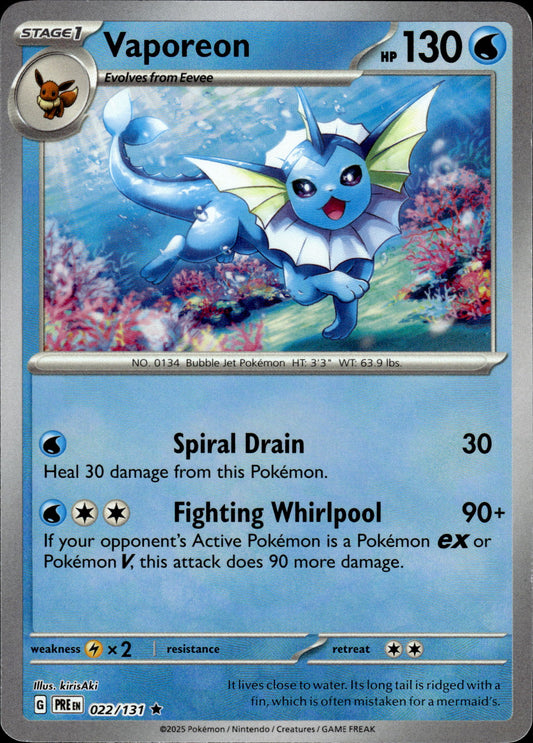 Vaporeon - Pokeball - Prismatic Evolutions 022/131 - Pokemon
