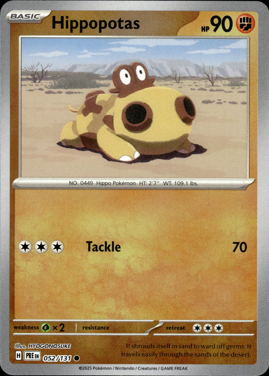 Hippopotas - Pokeball - Prismatic Evolutions 052/131 - Pokemon