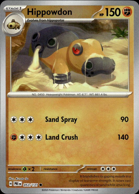 Hippowdon - Pokeball - Prismatic Evolutions 053/131 - Pokemon
