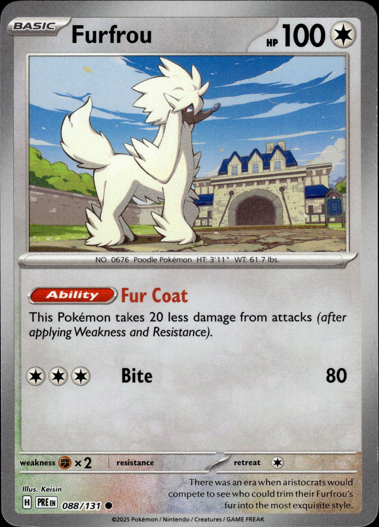 Furfrou - Pokeball - Prismatic Evolutions 088/131 - Pokemon