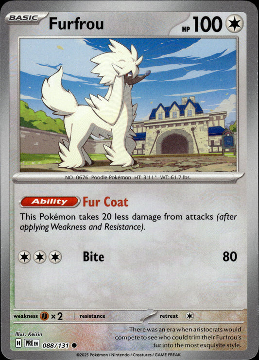 Furfrou - Pokeball - Prismatic Evolutions 088/131 - Pokemon