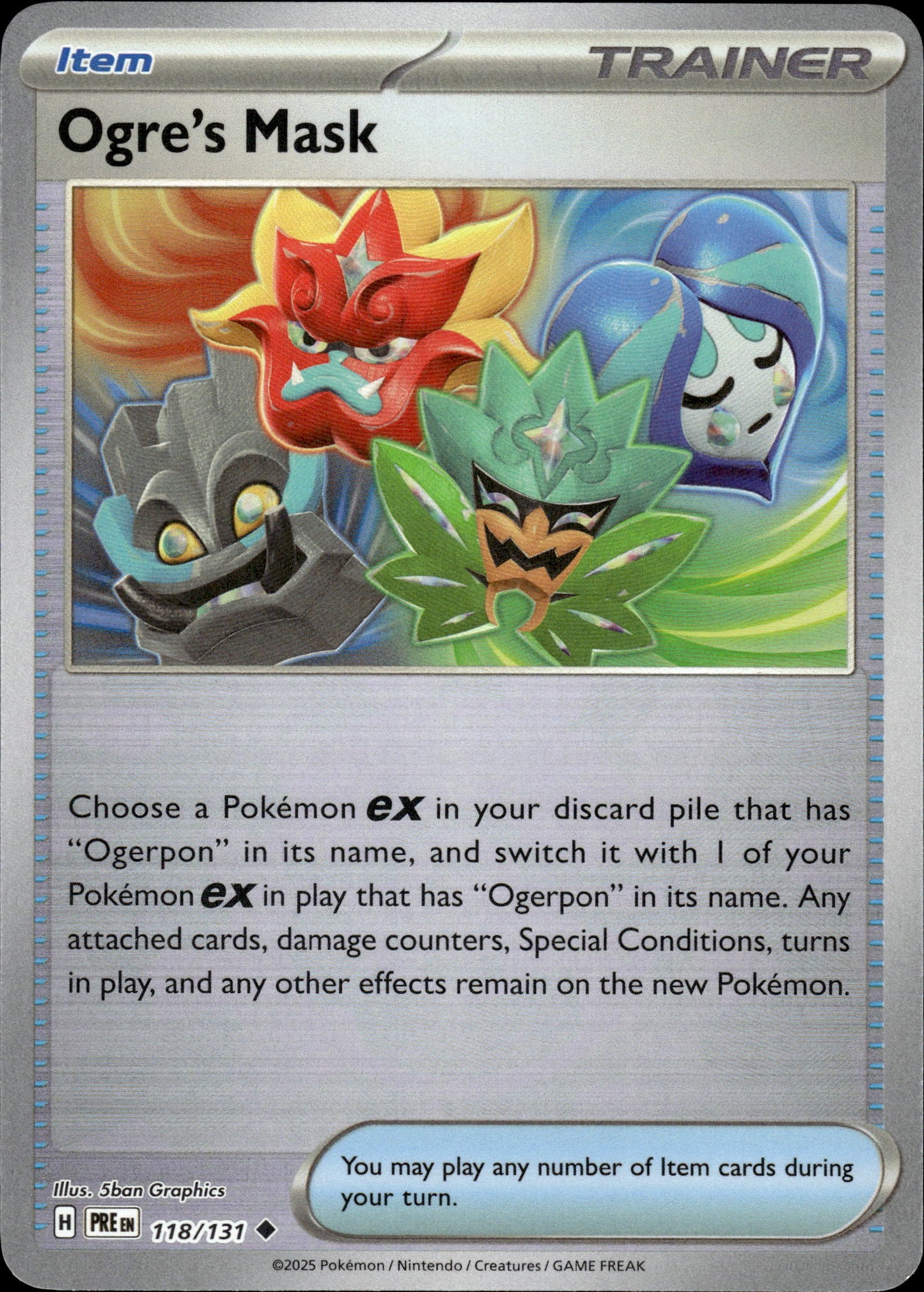 Ogre's Mask - Pokeball - Prismatic Evolutions 118/131 - Pokemon
