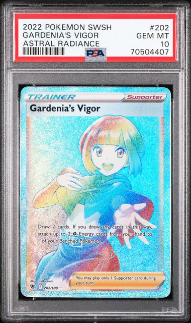 Gardenia's Vigor - PSA 10 - Rainbow Secret Rare - Astral Radiance 202/189 - Pokemon