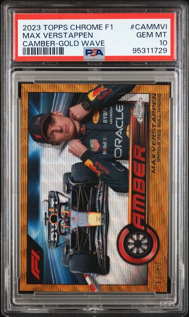 Max Verstappen - Camber Gold Wave /50 - PSA 10 - TOPPS Chrome F1 2023