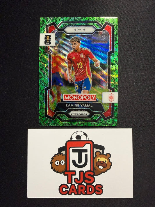 Lamine Yamal - Green Wave - Panini Prizm Monopoly World Cup 2026