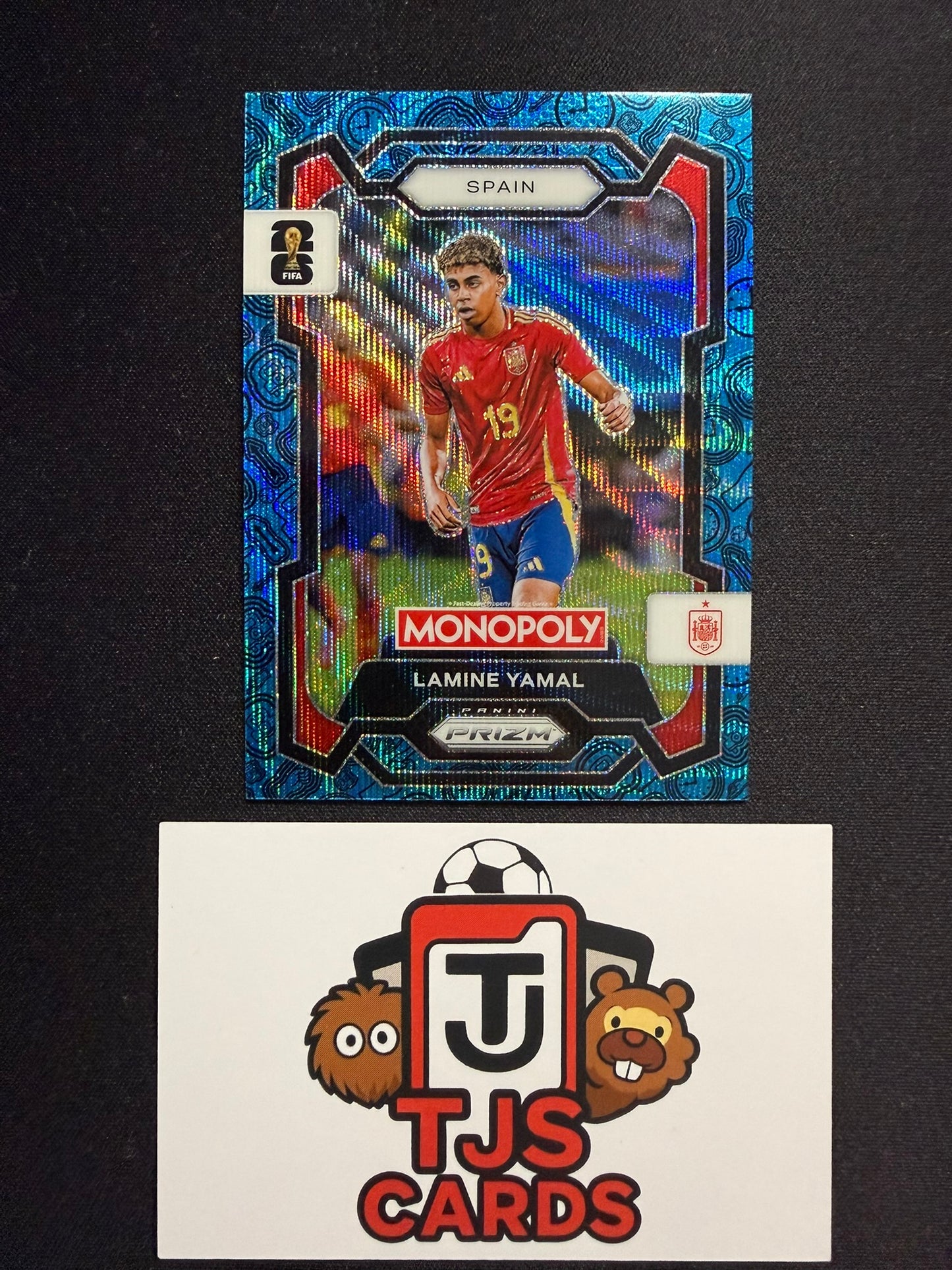 Lamine Yamal - Blue Wave - Panini Prizm Monopoly World Cup 2026