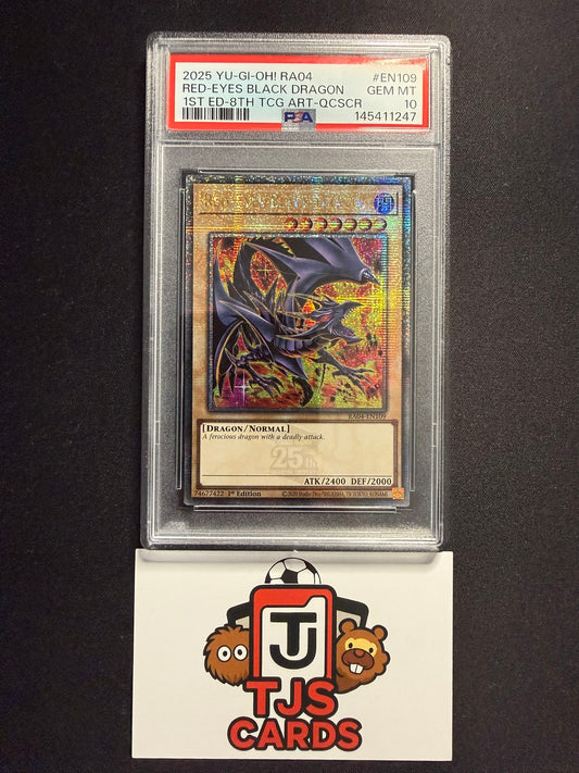 Red-Eyes Black Dragon (8) - PSA 10 - Quarter Century Secret Rare RA04-EN109 - YuGiOh
