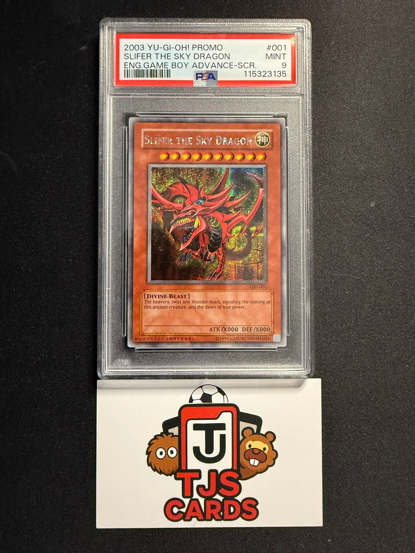 Slifer The Sky Dragon - PSA 9 - Prismatic Secret Rare GBI-001 - YuGiOh