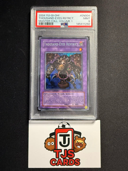 Thousand-Eyes Restrict - PSA 9 - Secret Rare Limited Edition MC1-EN004 - YuGiOh