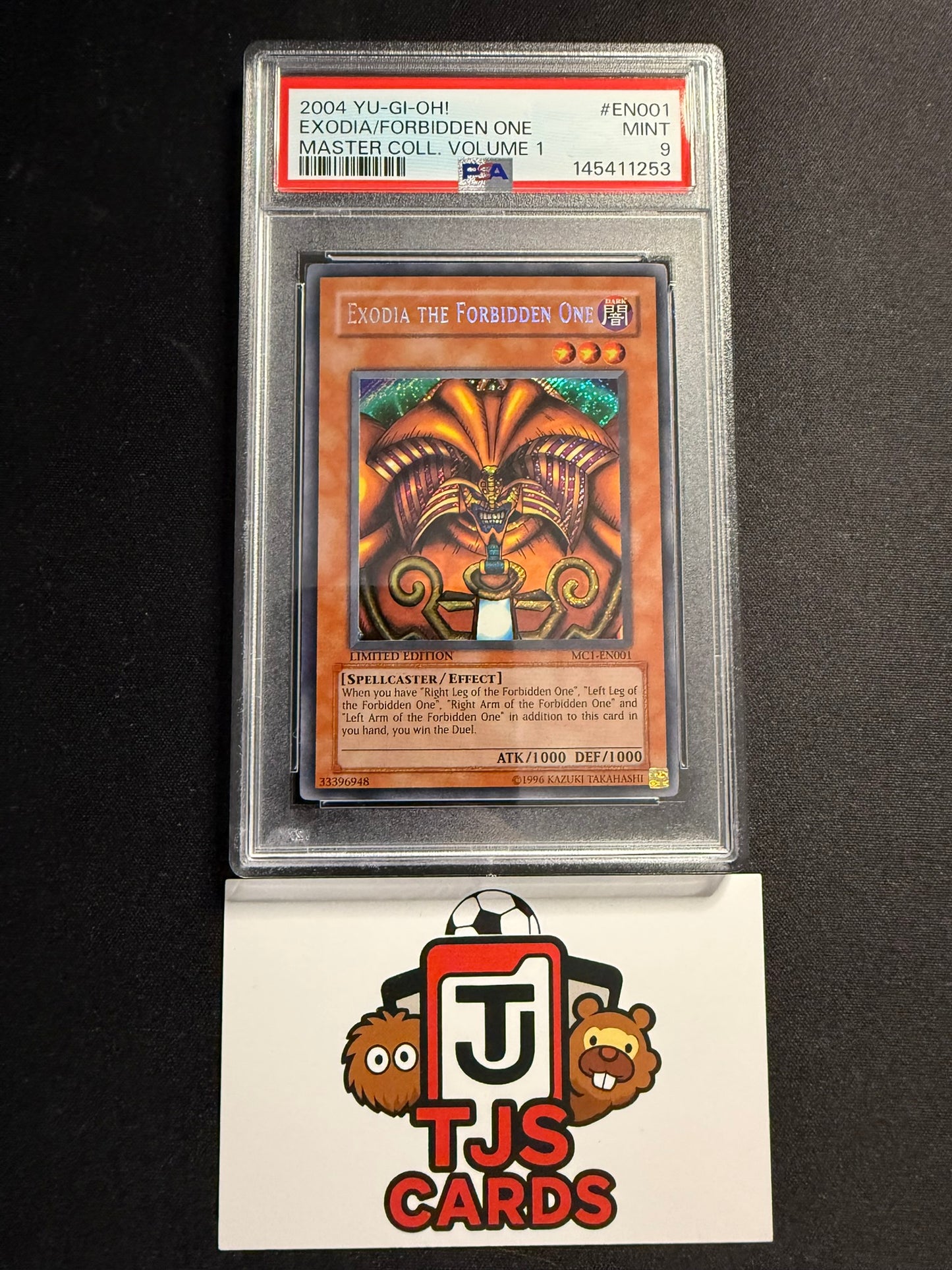 Exodia The Forbidden One - PSA 9 - Secret Rare Limited Edition MC1-EN001 - YuGiOh