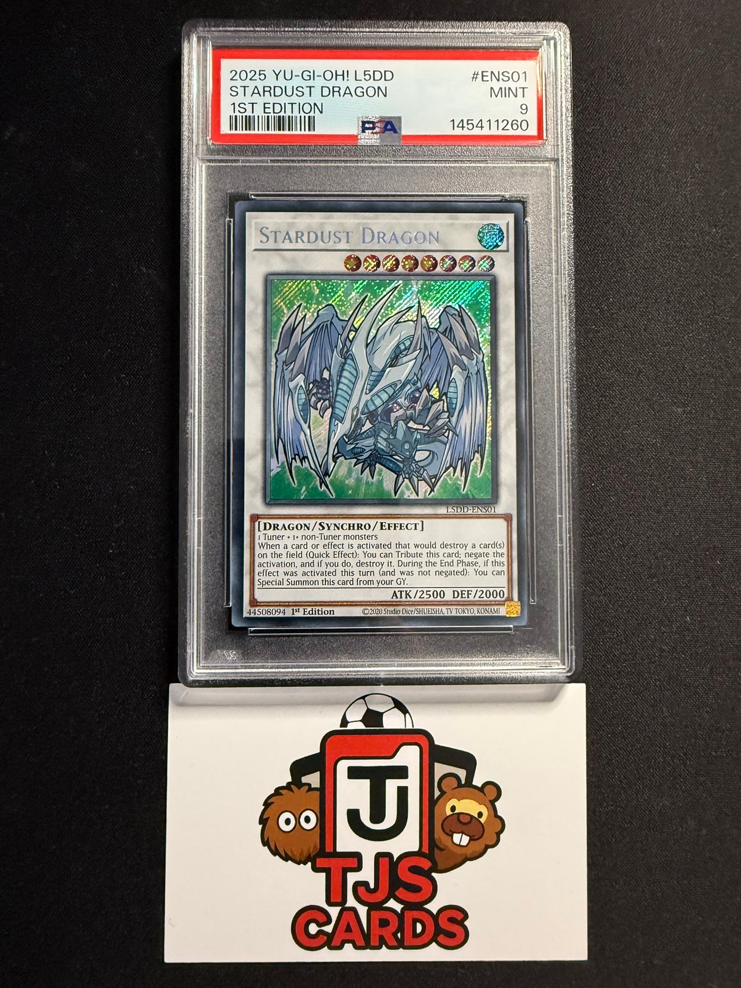 Stardust Dragon - PSA 9 - Secret Rare 1st Edition L5DD-ENS01 - YuGiOh