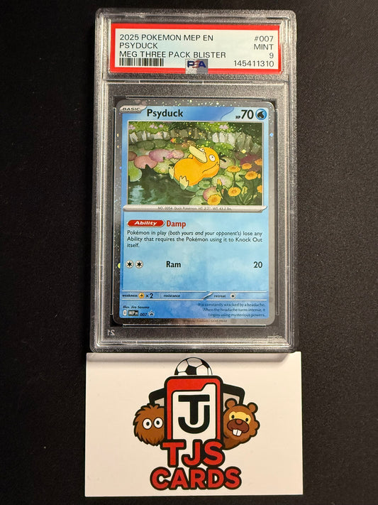 Psyduck - PSA 9 - Cosmos Black Star Promo MEP 007 - Pokemon