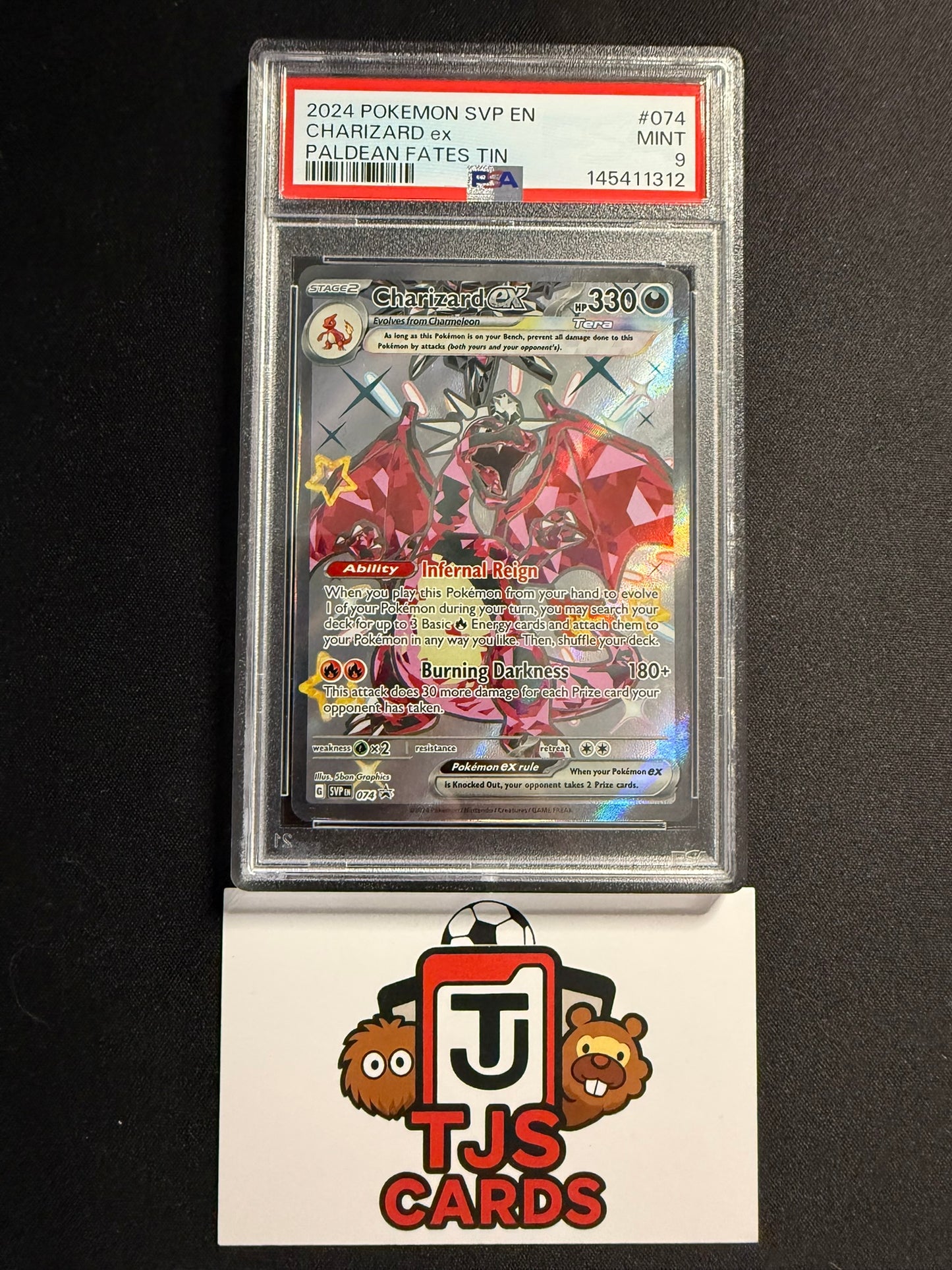 Charizard ex - PSA 9 - Paldean Fates Black Star Promo SVP 074 - Pokemon