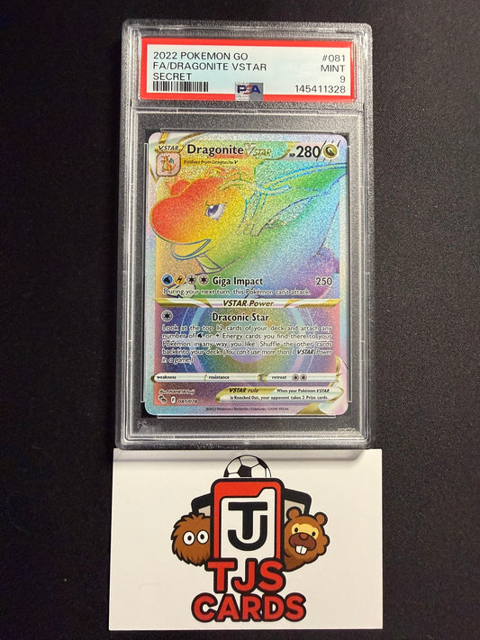 Dragonite VSTAR - PSA 9 - Rainbow Pokemon GO 081/078 - Pokemon