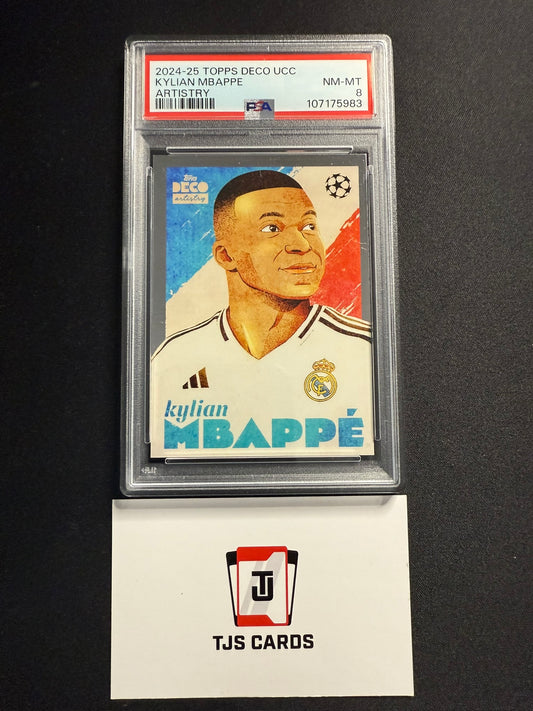 Kylian Mbappe - PSA 8 - Artistry - TOPPS Deco UCC 2024/25
