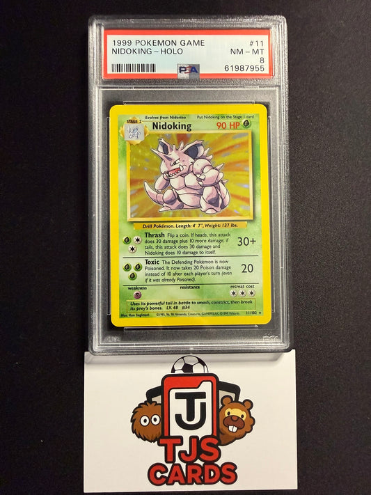 Nidoking - PSA 8 - Holo Base Set 11/102 - Pokemon