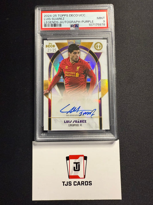 Luis Suarez - PSA 9 - Auto /25 - TOPPS Deco UCC 2024/25