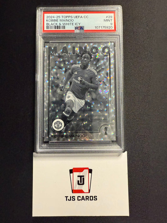 Kobbie Mainoo - PSA 9 - Black & White Icy /150 - TOPPS UCC 2024/25