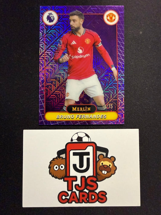 Bruno Fernandes - Purple Mojo /75 - TOPPS Merlin Premier League 2026