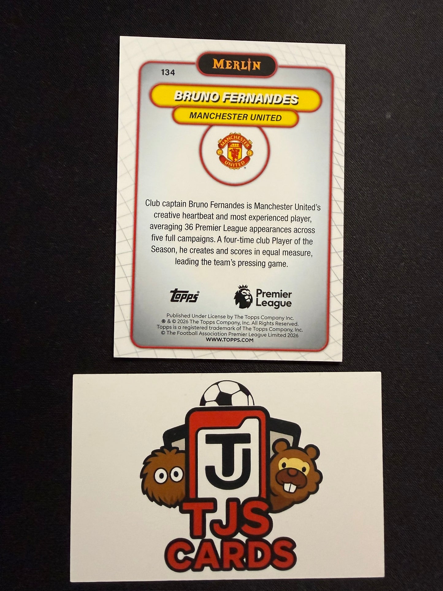 Bruno Fernandes - Purple Mojo /75 - TOPPS Merlin Premier League 2026