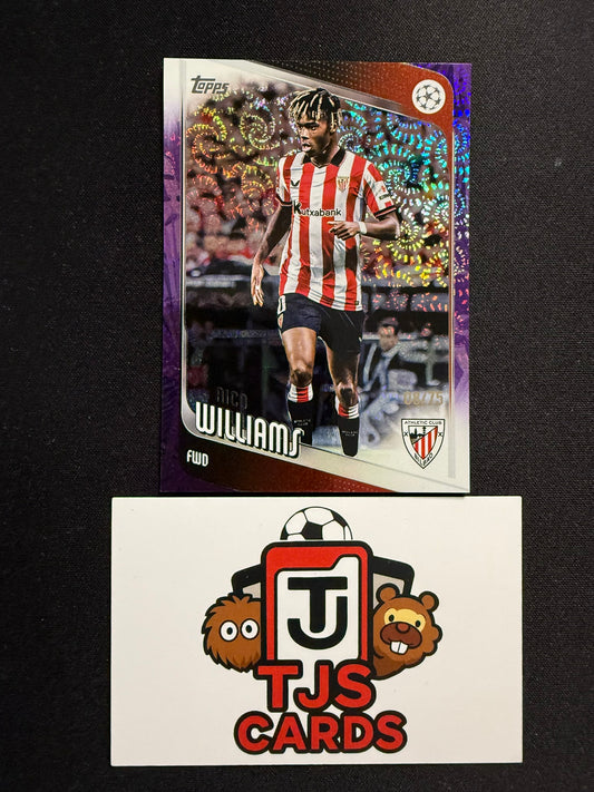Nico Williams - Purple /75 - TOPPS Carnival UCC 2025/26