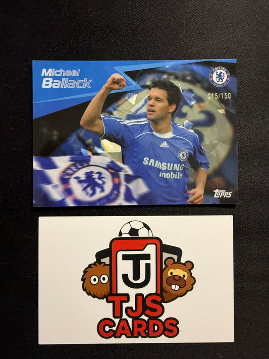 Michael Ballack - Blue Cracked Ice /150 - TOPPS Chelsea Team Set 2025/26
