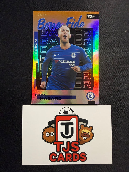 Eden Hazard - Orange Bona Fide Baller /25 - TOPPS Chelsea Team Set 2025/26