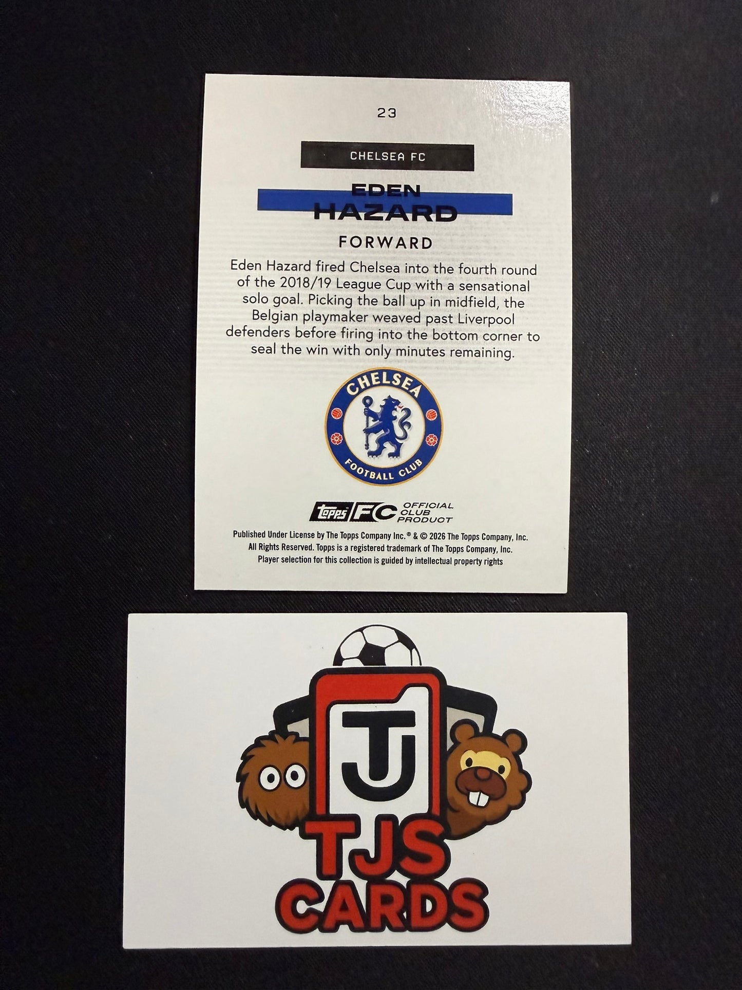 Eden Hazard - Orange Bona Fide Baller /25 - TOPPS Chelsea Team Set 2025/26