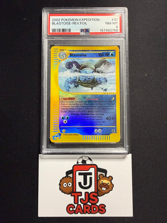 Blastoise - PSA 8 - Reverse Holo Expedition 37/165 - Pokemon