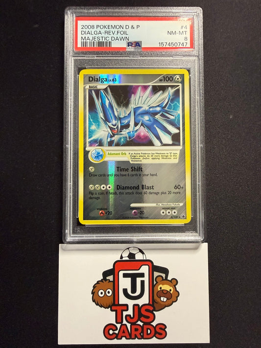 Dialga - PSA 8 - Reverse Holo Majestic Dawn 4/100 - Pokemon