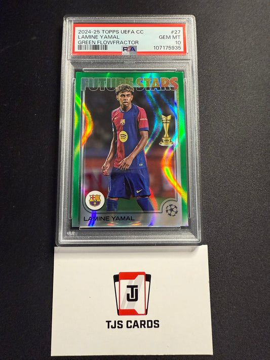 Lamine Yamal - PSA 10 - Green Flowfractor - TOPPS UCC 2024/25