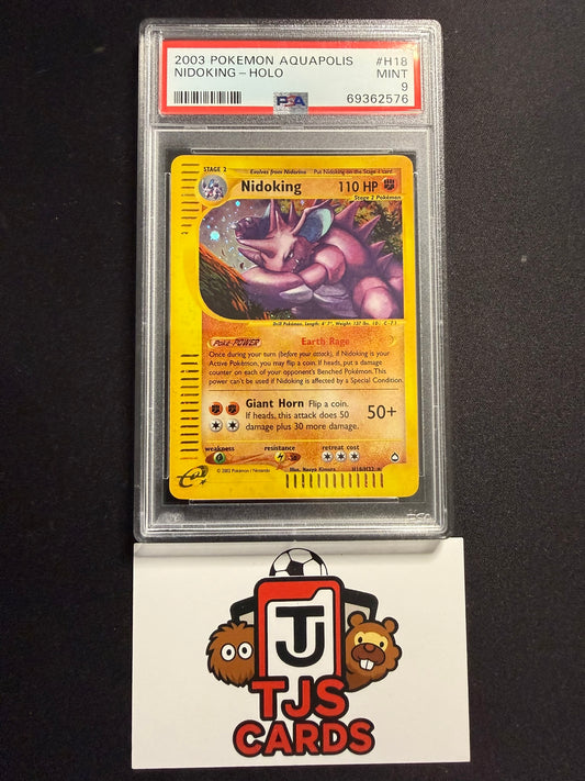Nidoking - PSA 9 - Holo Aquapolis H18/H32 - Pokemon